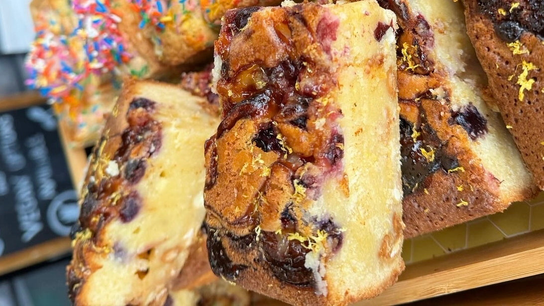 Tangy Lemon and Blueberry Blondie