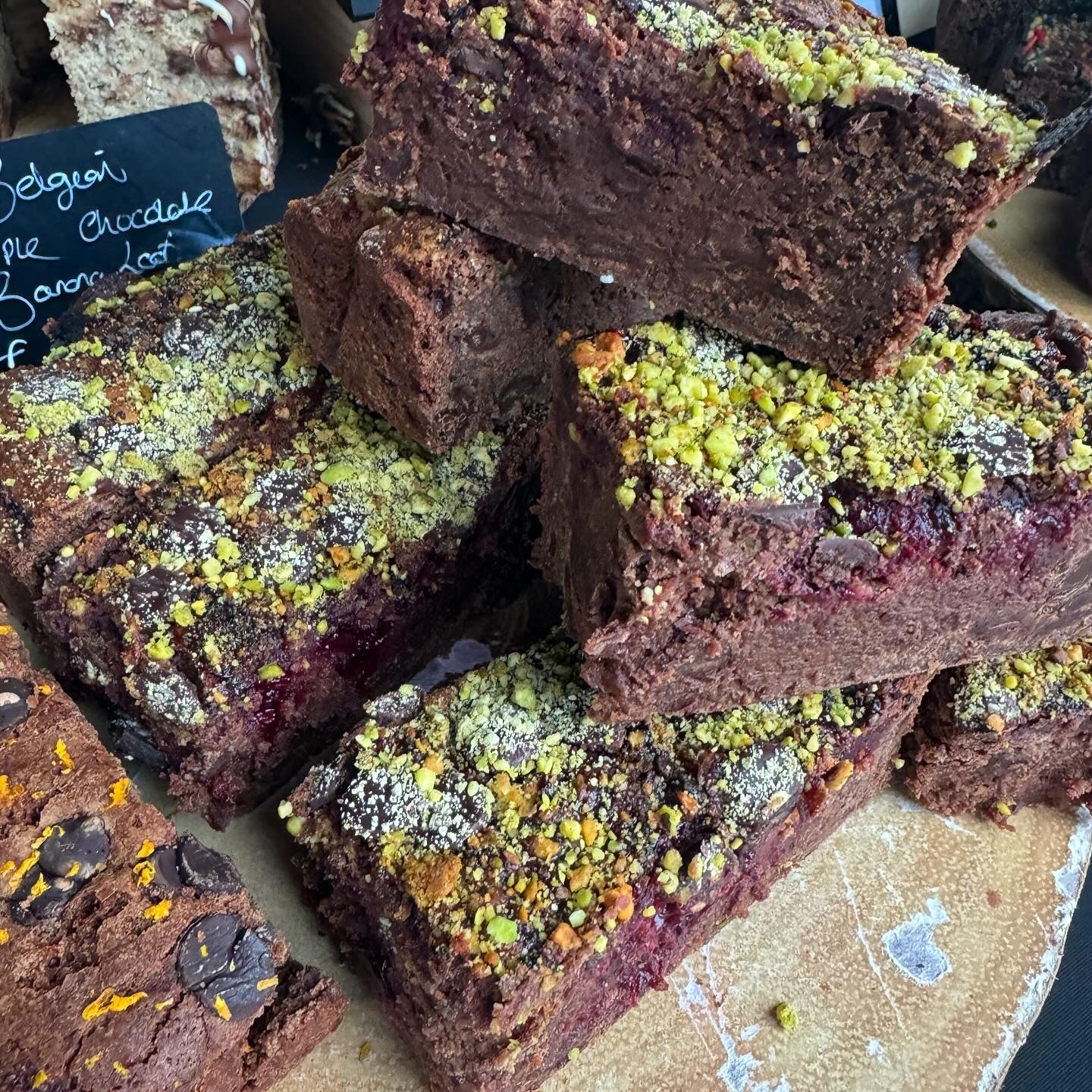 Winter Berry and Pistachio Brownie (Vegan & GF)