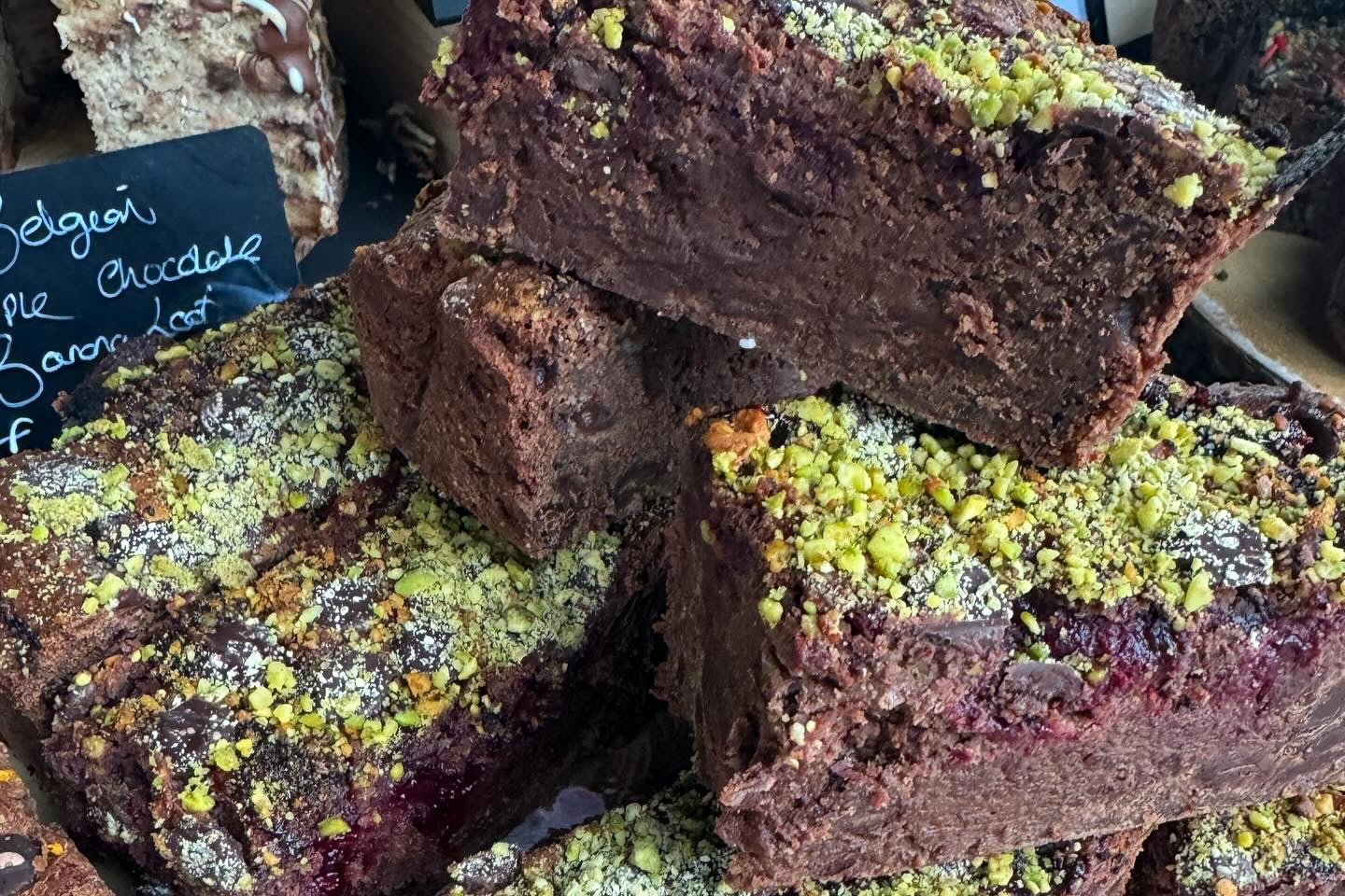 Winter Berry and Pistachio Brownie (Vegan & GF)